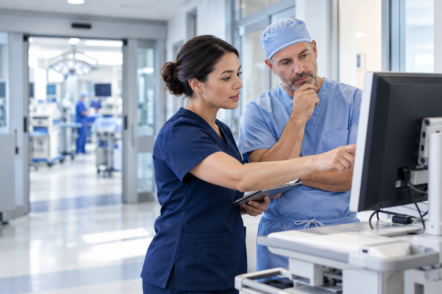 Illustrative medical team coordinating care